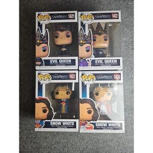 Set Of 4 Disney Snow White Funko Pops, #1421,1422,1423,1424 Brand New